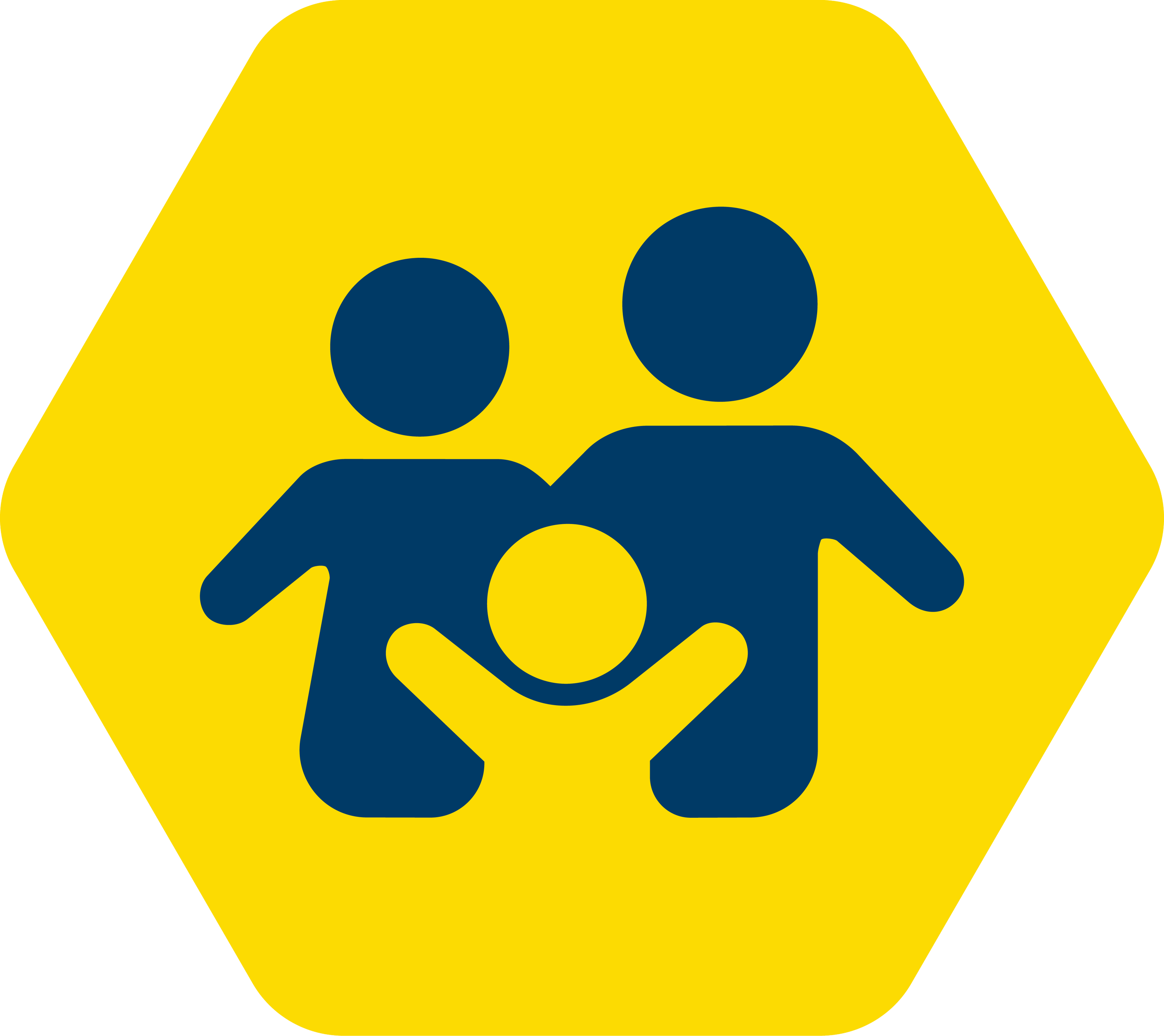 Yellow hexagonal background with a stylized blue game controller in the center. Part of the NECTAR study Improving dental care pathways for children