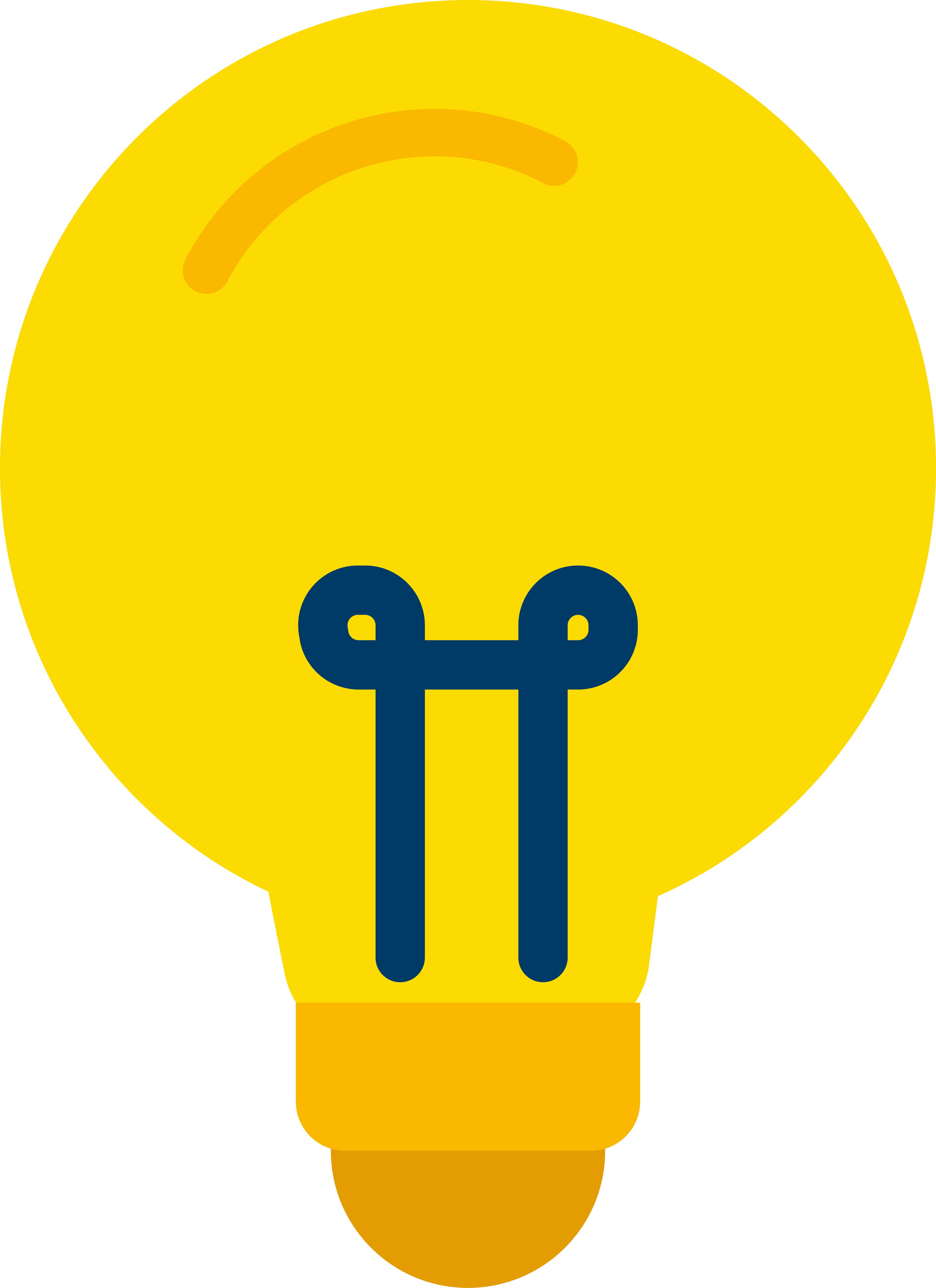An illustration of a light bulb with a yellow background and blue filament inside. Part of the NECTAR study Improving dental care pathways for children