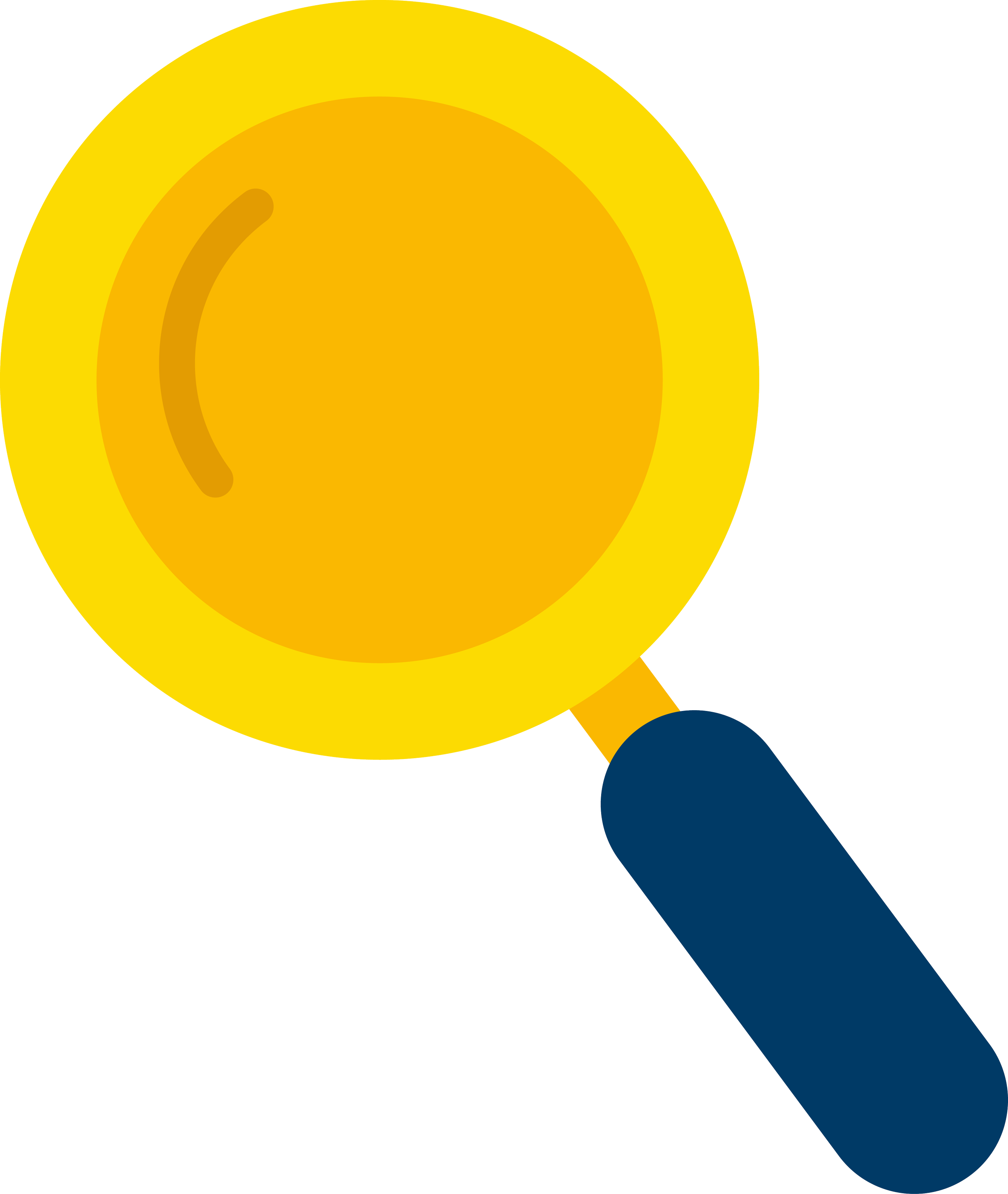 The image depicts a yellow magnifier with a blue handle. Part of the NECTAR study Improving dental care pathways for children