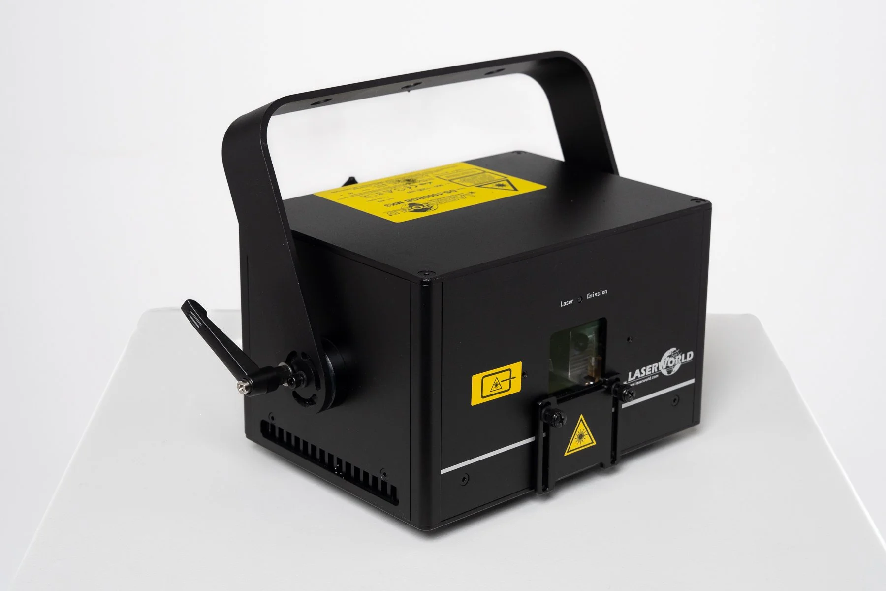 Laserworld CS-1000RGB — 1W full-colour RGB show laser for creating striking beams, tunnels, waves and graphic lighting effects. Ideal for creative photography, music video and atmospheric studio setups, particularly when combined with haze.