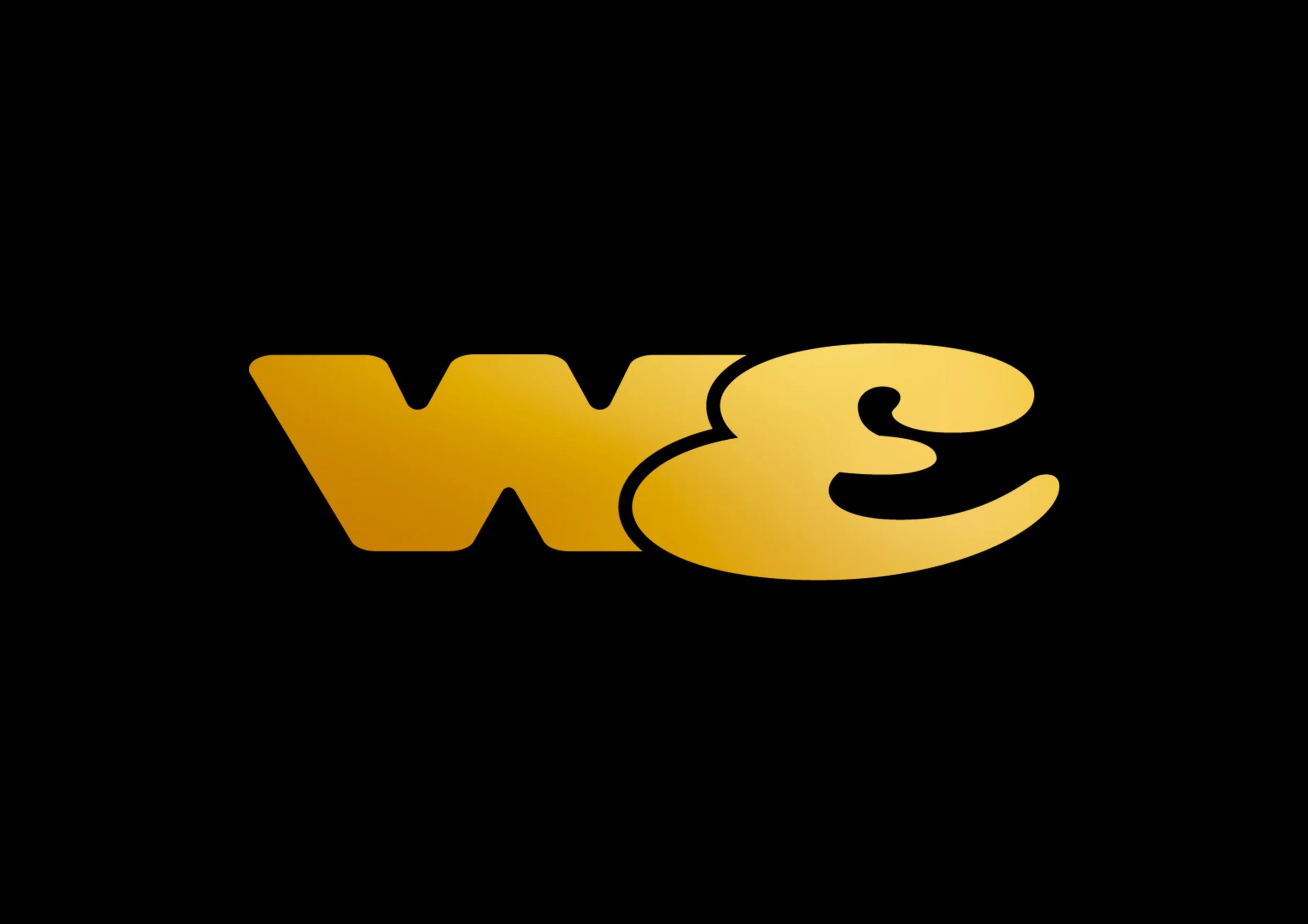 Il logo di Star Wars con le lettere dorate su uno sfondo nero.