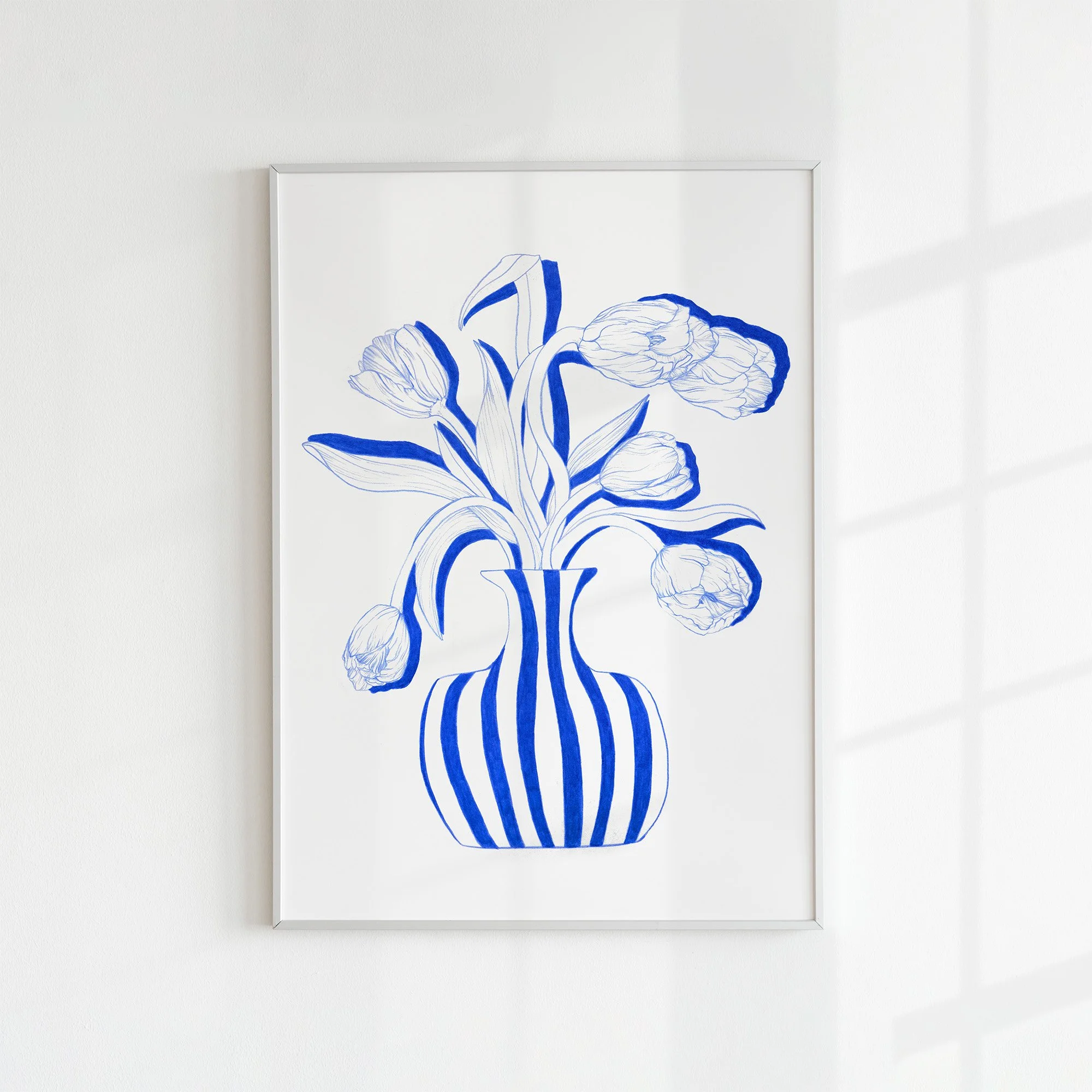 Striped Tulips Print