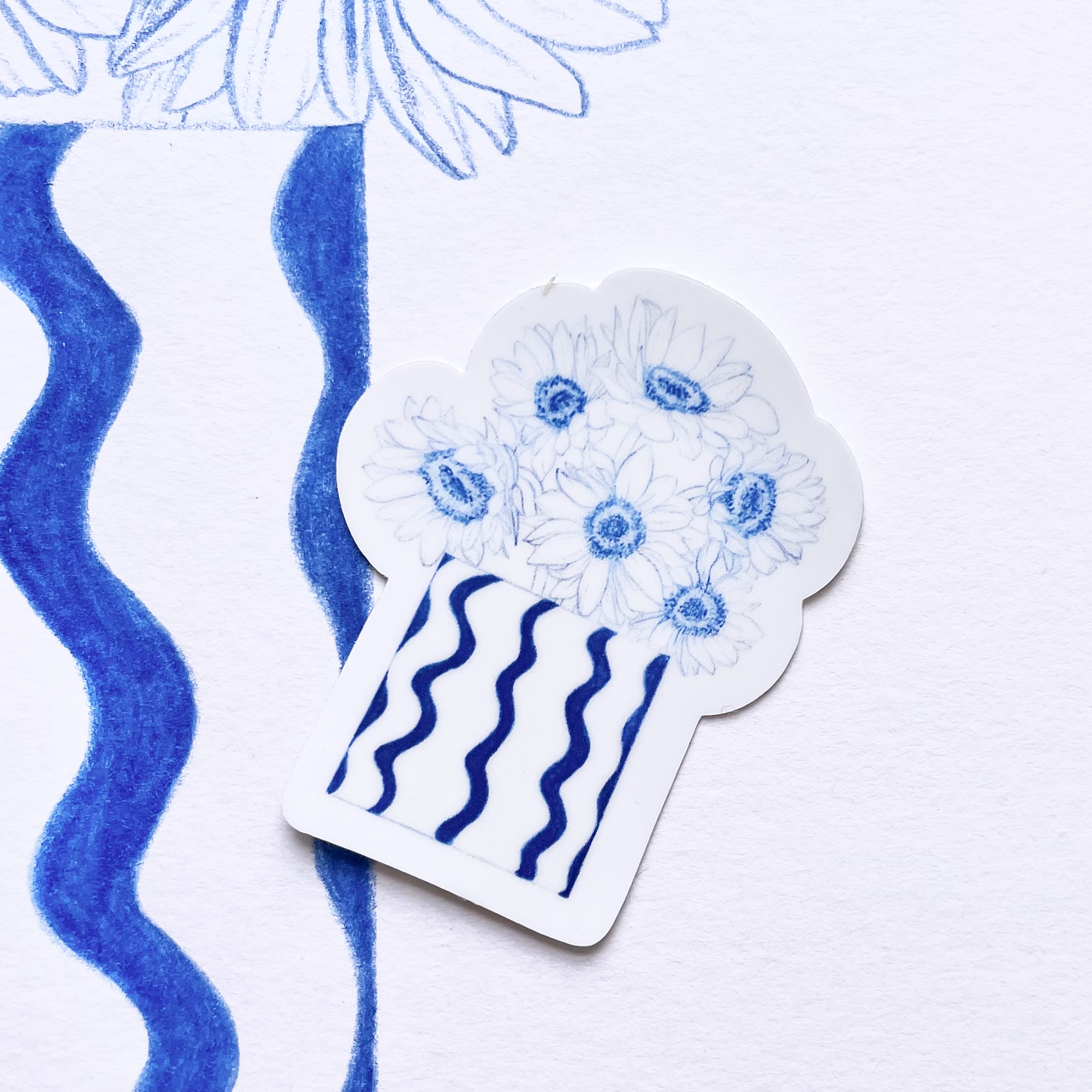 Sunflower Vase Sticker