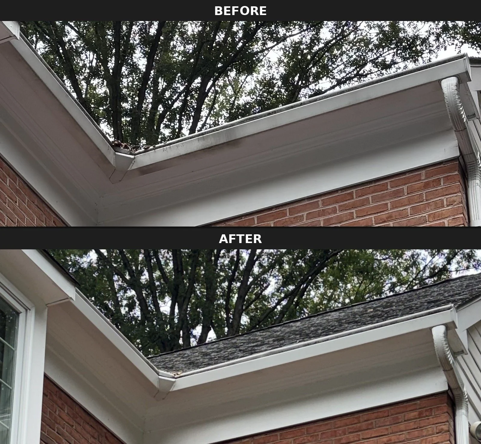 Gutter brightening in Cockeysville by Red Helmet Power Washing 