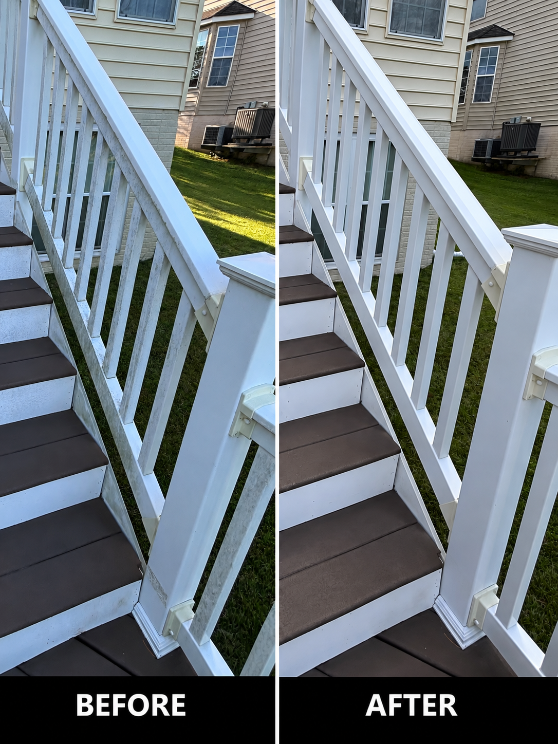 Deck cleaning in Pikesville MD by Red Helmet Power Washing