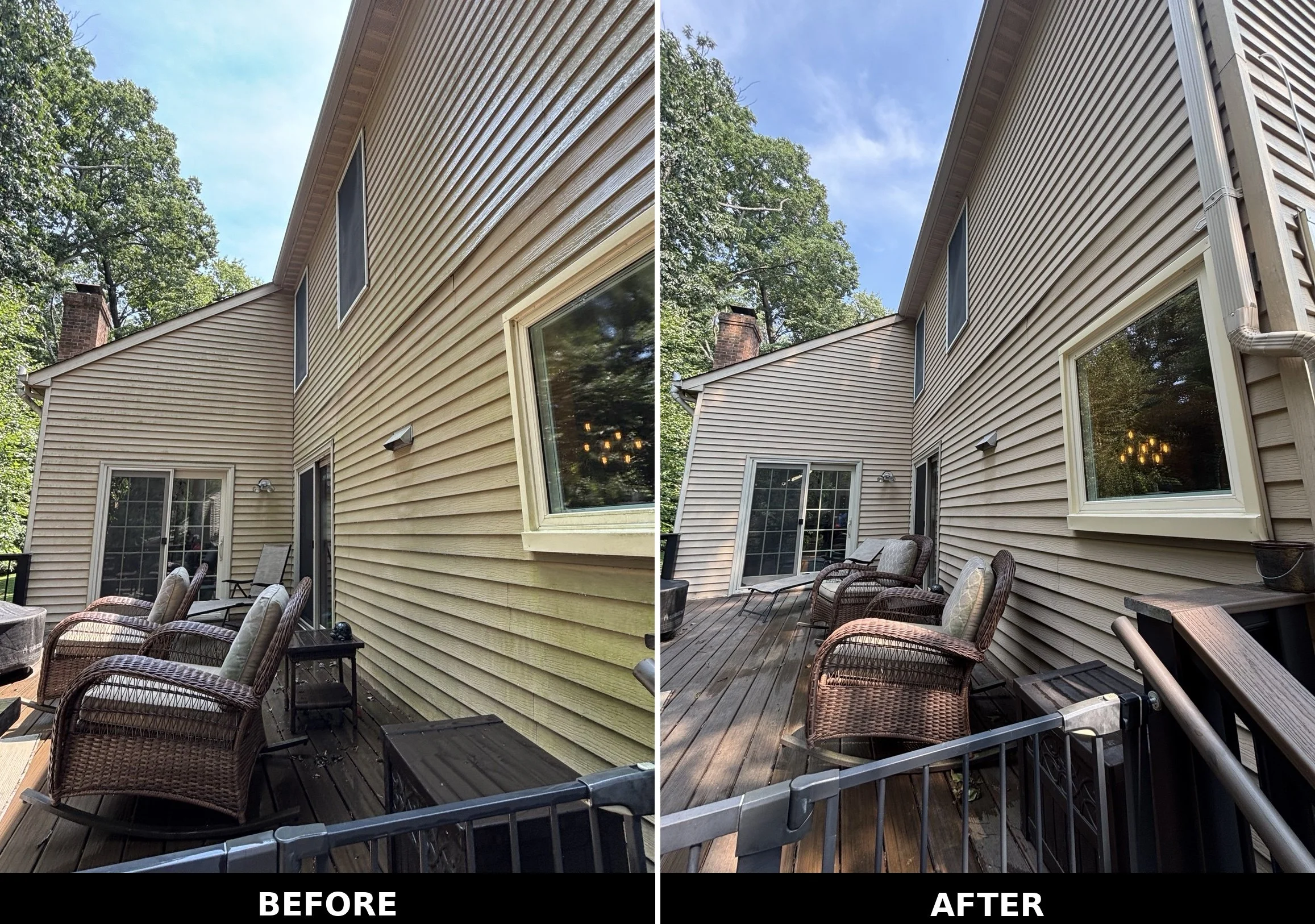 House soft washing by Red Helmet Power Washing in Owings Mills MD