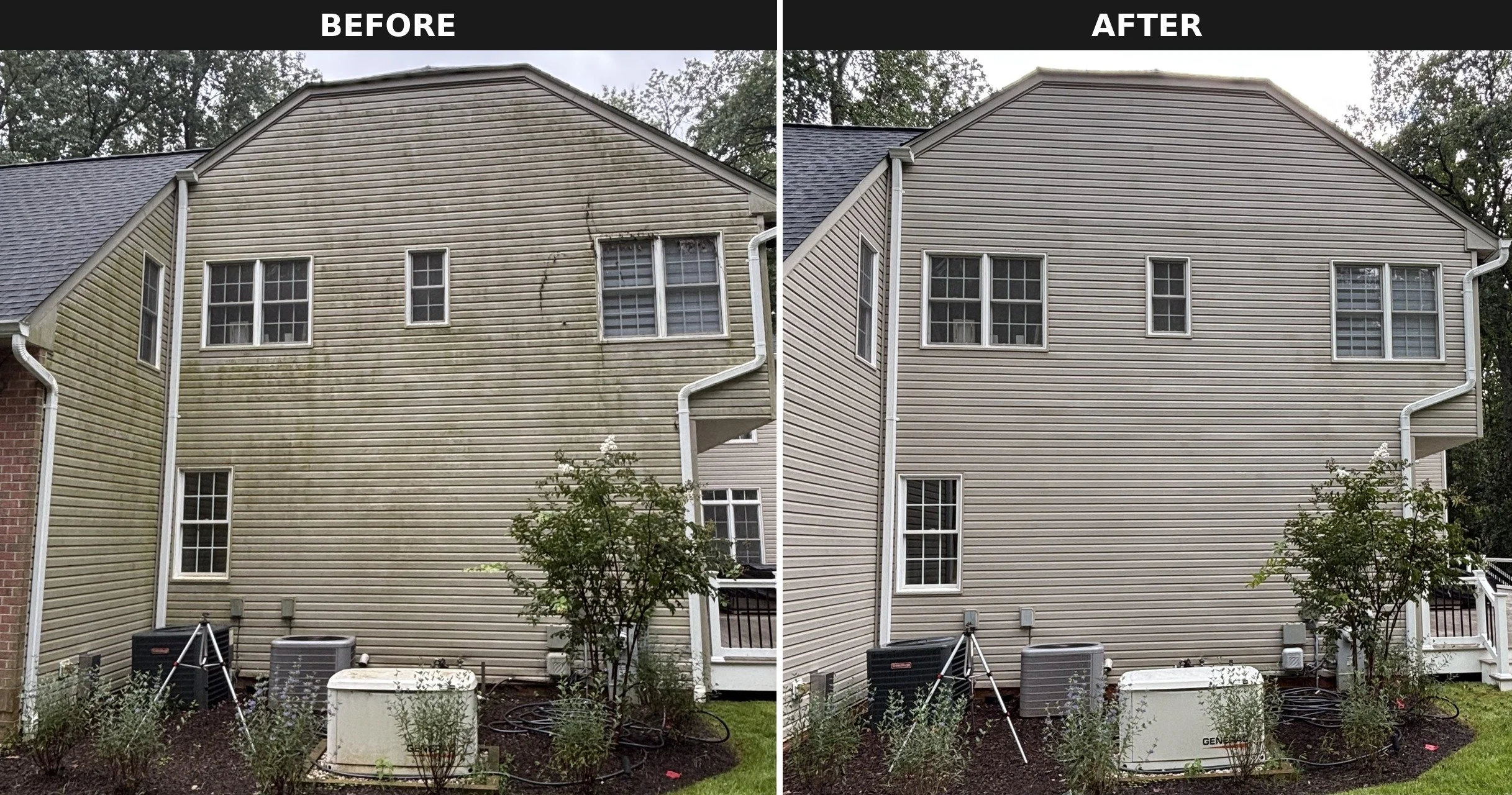 House soft washing in Owings Mills by Red Helmet Power Washing 