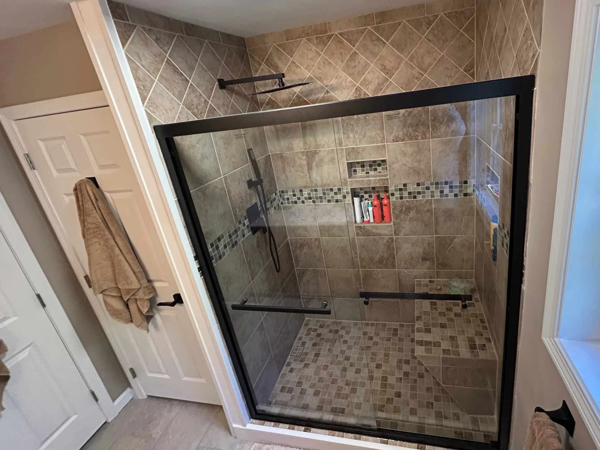 Bathroom with shower constructed by McGarth Construction