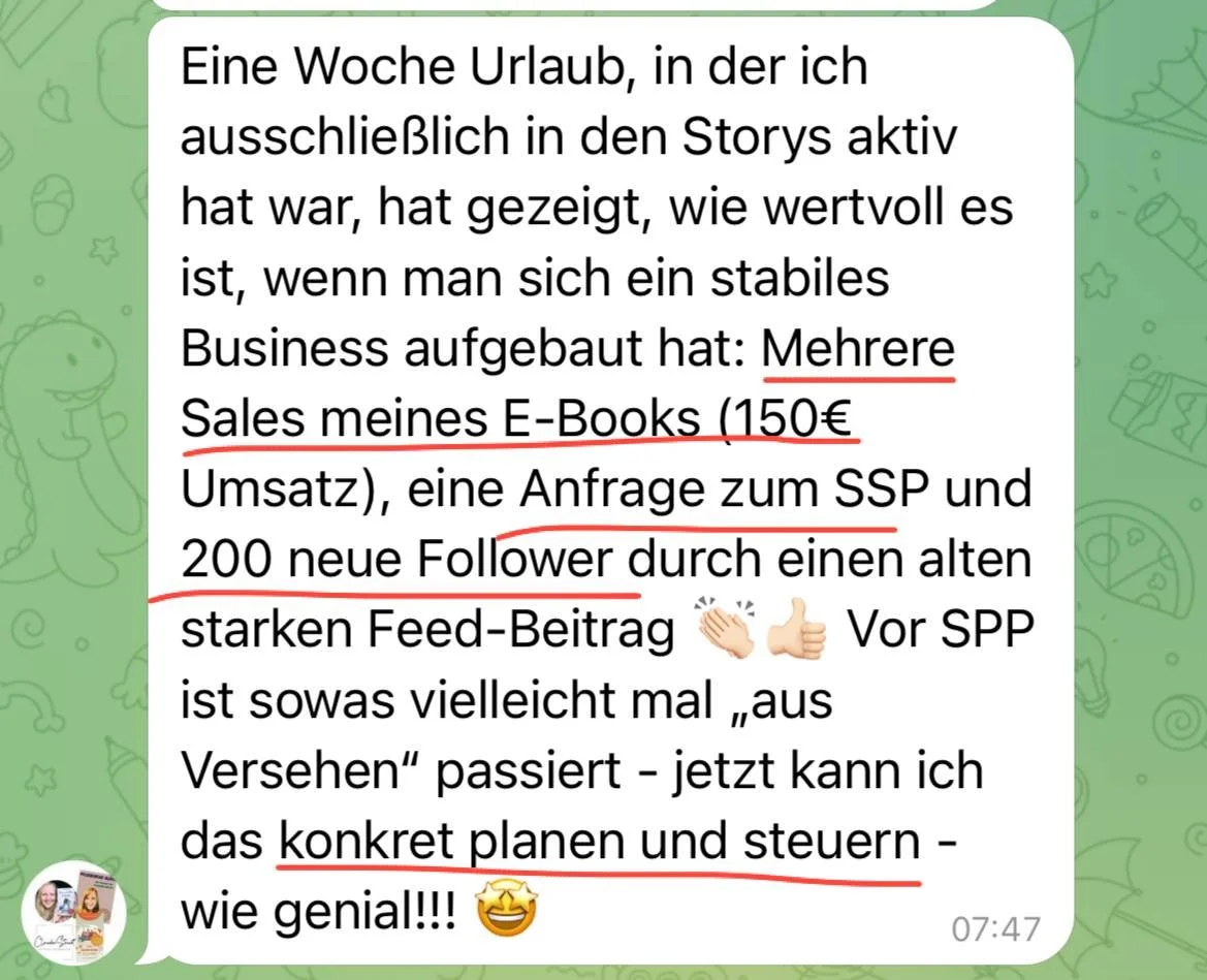 Erfahrungsbericht einer Teilnehmerin des social Pinkprint über Online Business Aufbau, digitales einkommen, Affiliate Marketing und Selbstständigkeit von zuhause aus