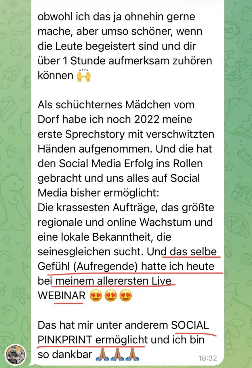 Erfahrungsbericht einer Teilnehmerin über den Aufbau eines Online Business mit Social Media, Affiliate Marketing, digitalen Produkten und ortsunabhängigem Einkommen.