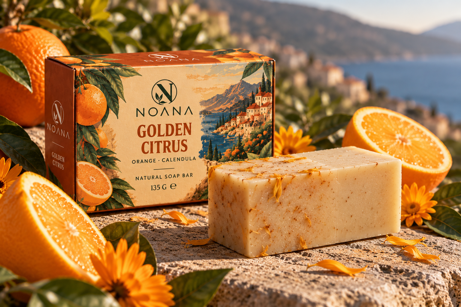 Gouden citruszeep in mediterrane zon.png
