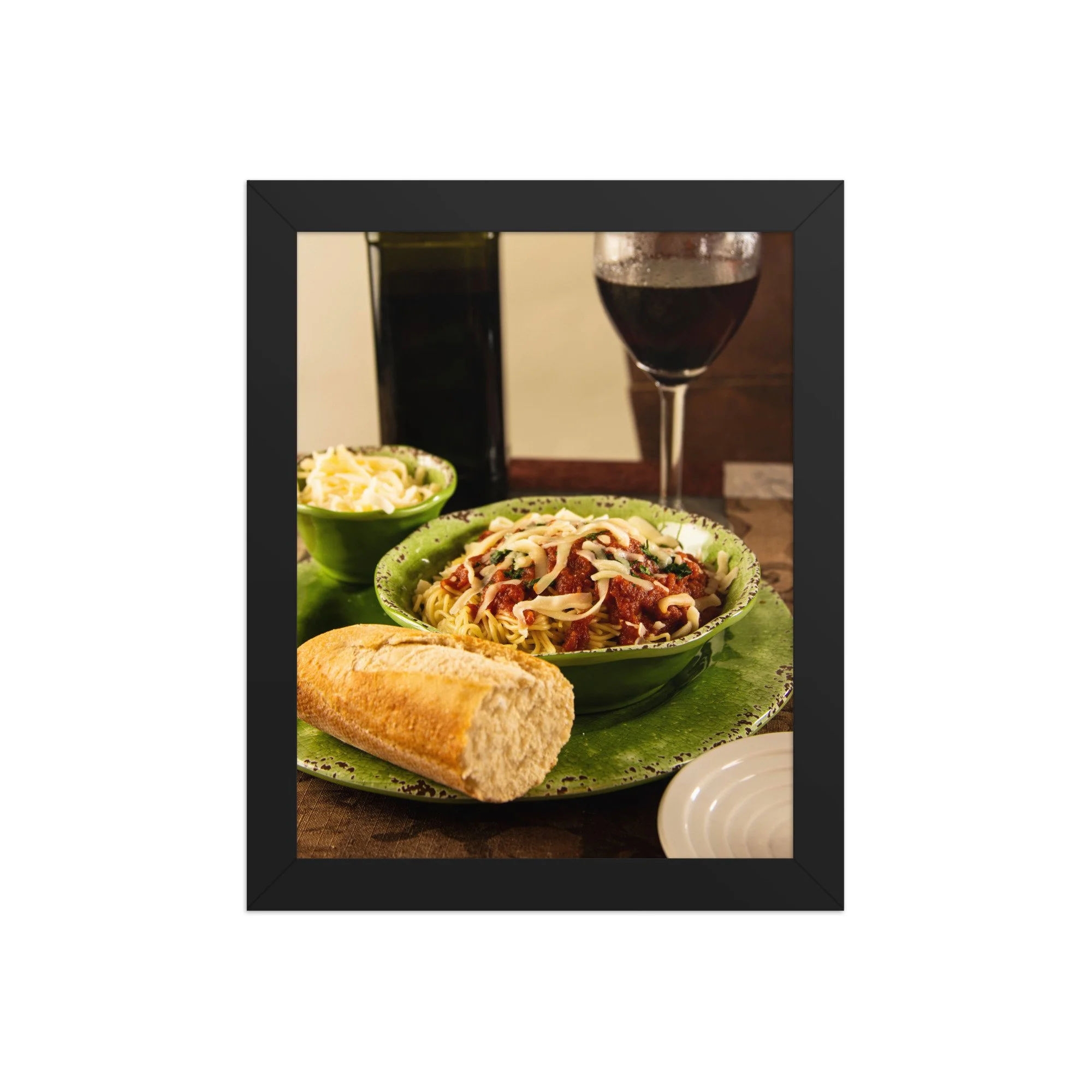 Pasta Dish (Matte Print, Framed)