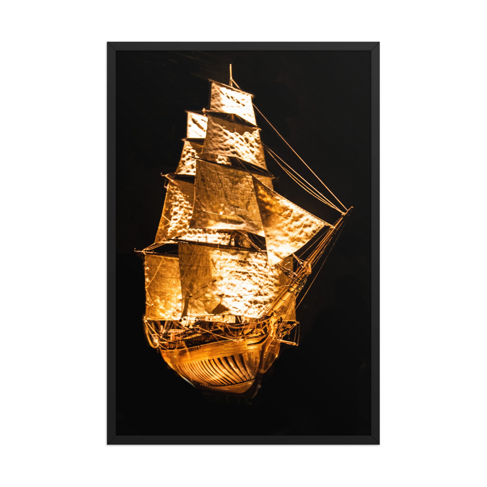 Floating Ship (Matte Print, 24" x 36" Frame)