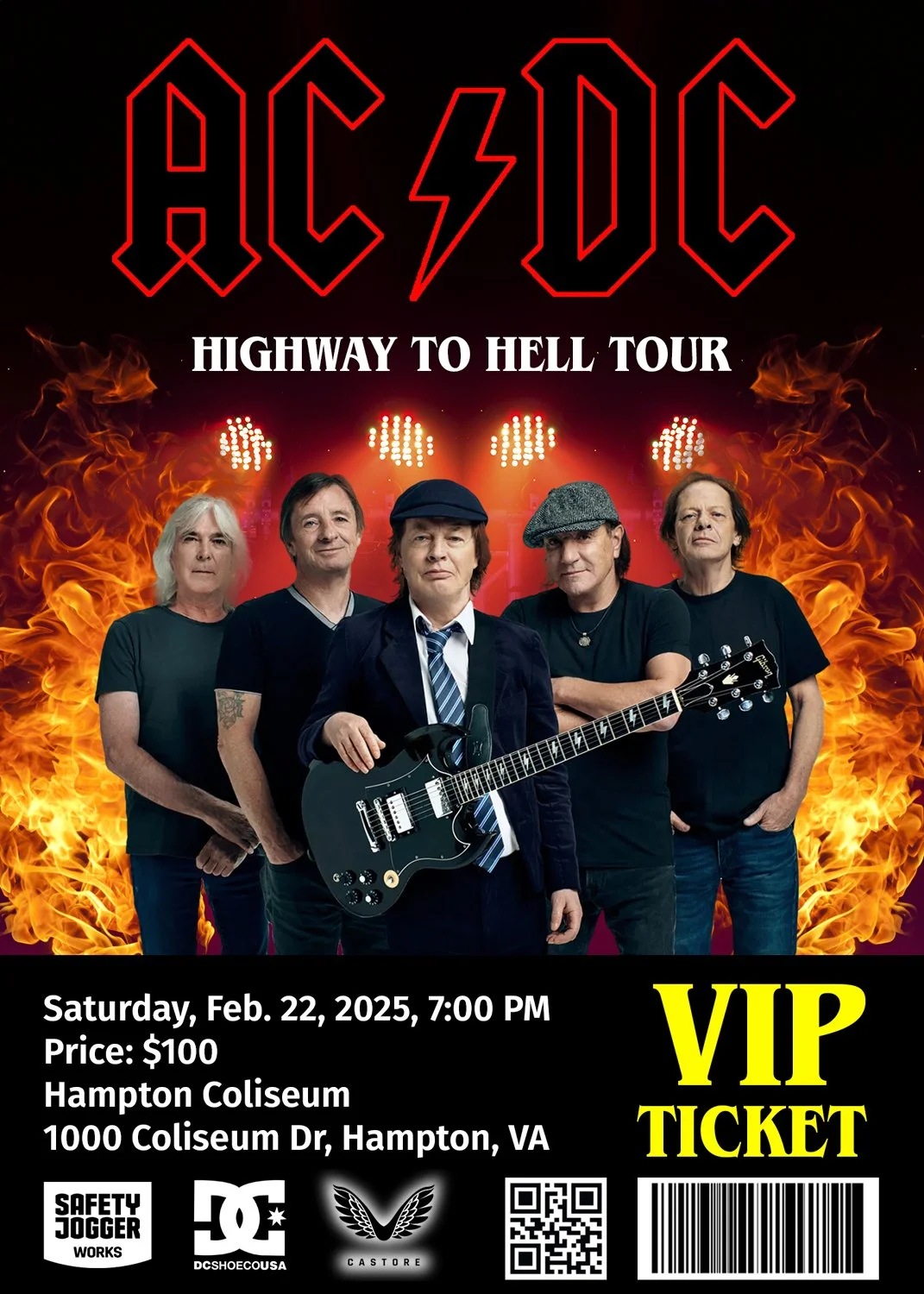 AC/DC VIP Ticket Mockup