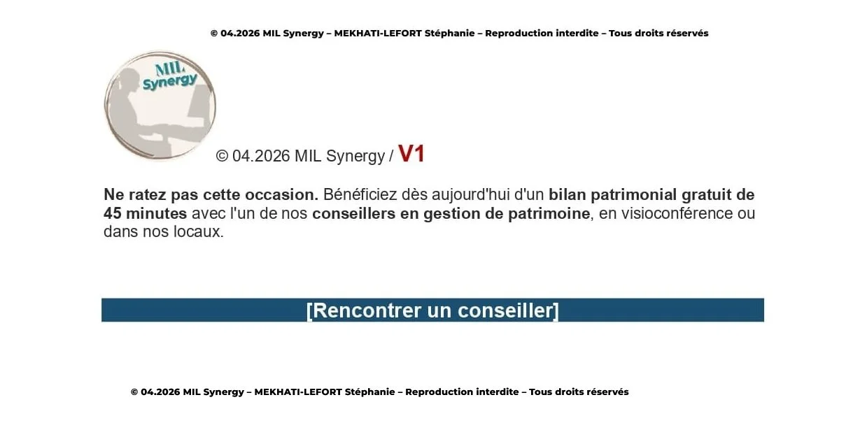 Portfolio : Page de vente V1, Page 3. Par Stéphanie MEKHATI-LEFORT, dirigeante Mil Synergy, Copywritrice certifiée.