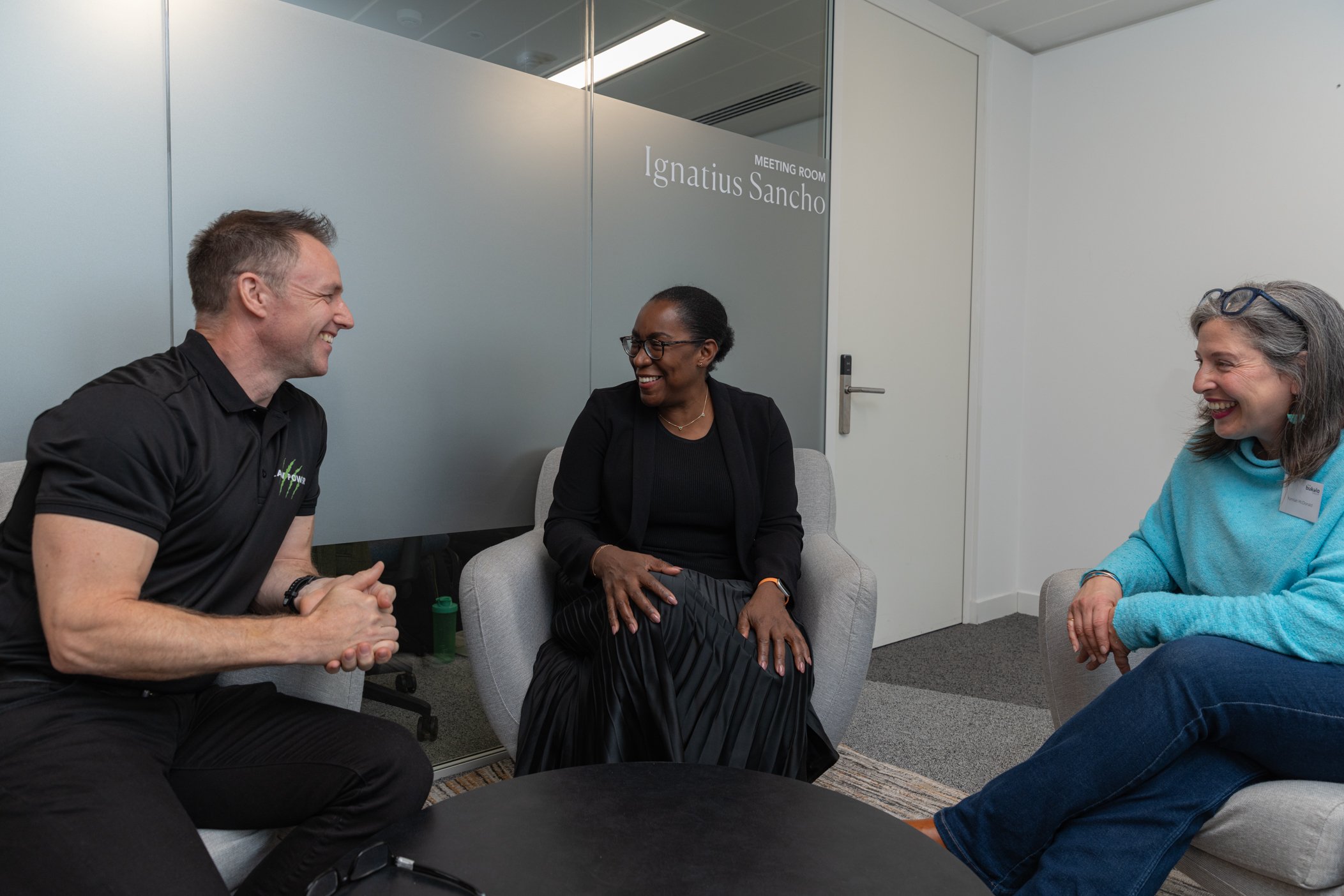 Simon Harrison, Founder of SiEffect, providing leadership, organisational and business advisory support during a client meeting.