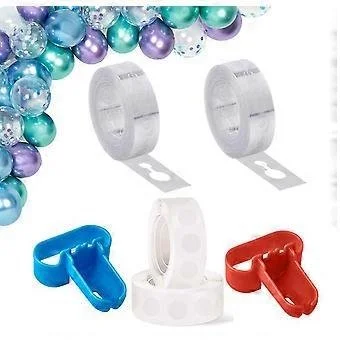Glue dots, strips, balloon ties