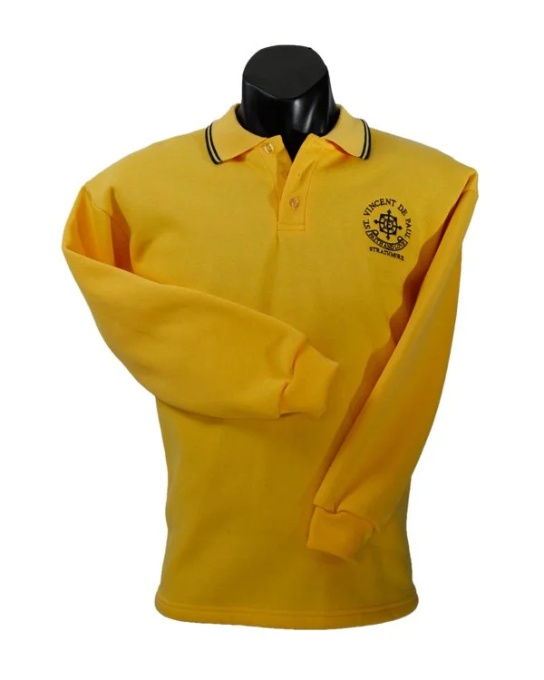 Embroidered School Fleecy Long Sleeve Polo