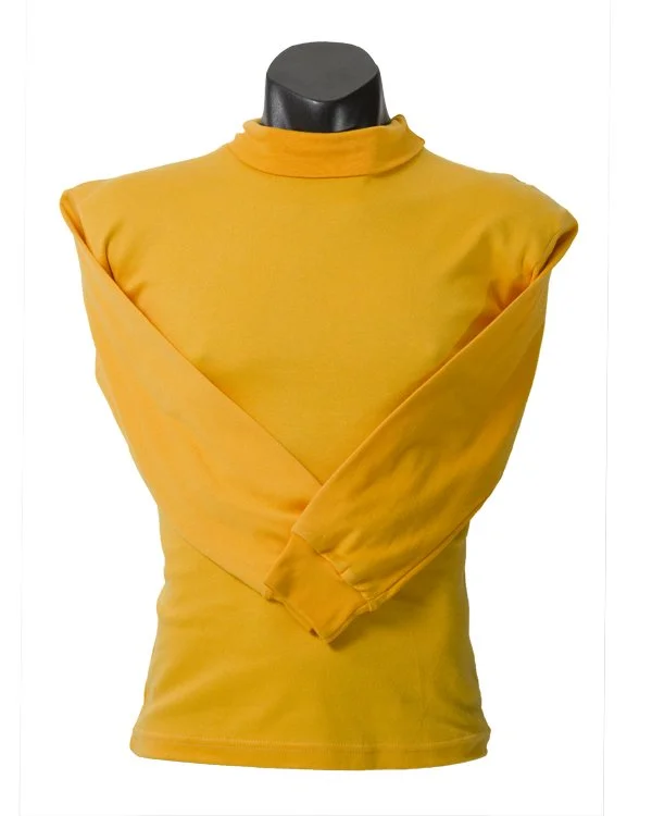 Yellow Long-Sleeve Top Roll-Neck