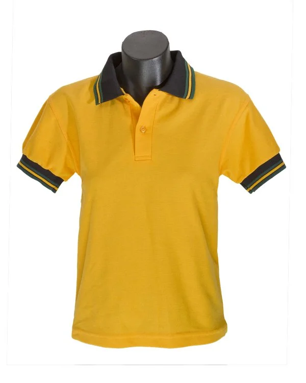 Polo Shirt with Striped Collar & Cuffs