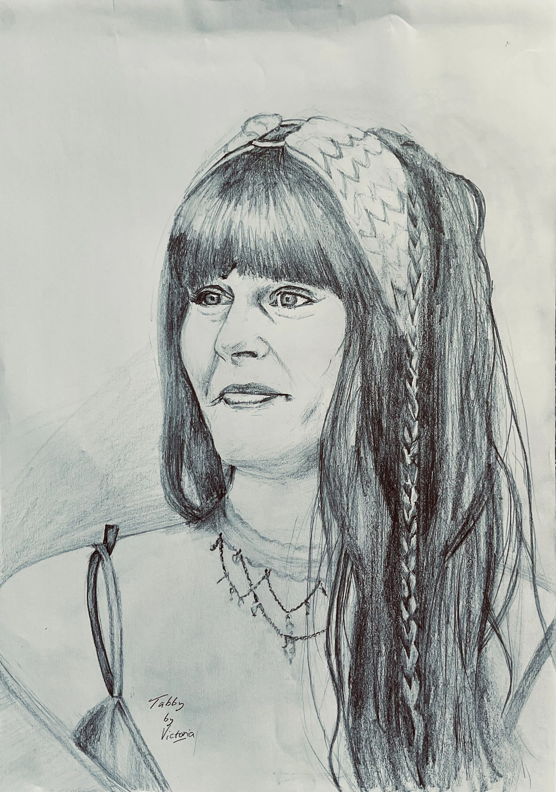 Pencil from photograph taken by artist. 