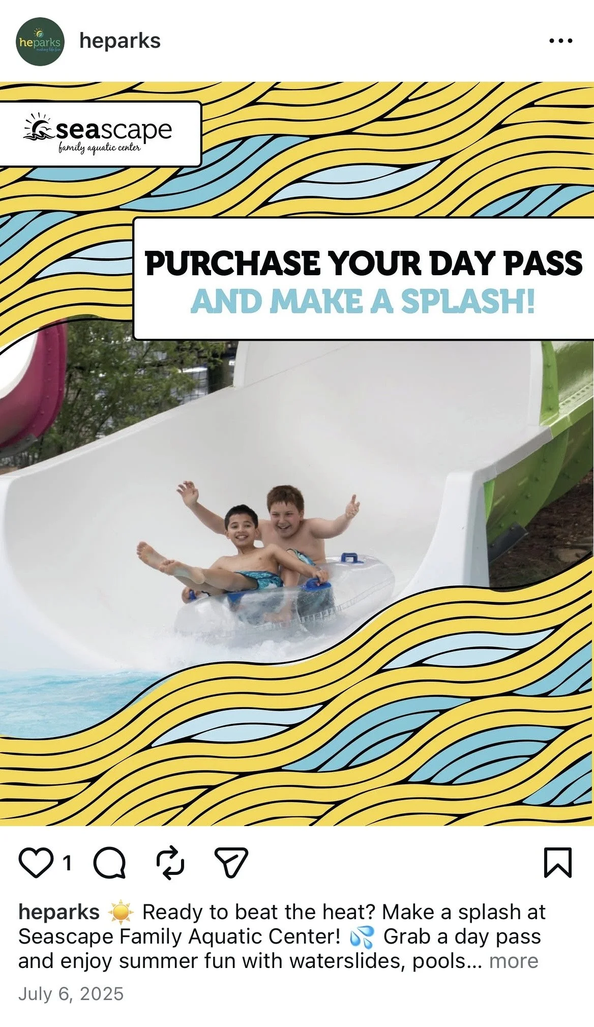 2 boys on tube on waterslide