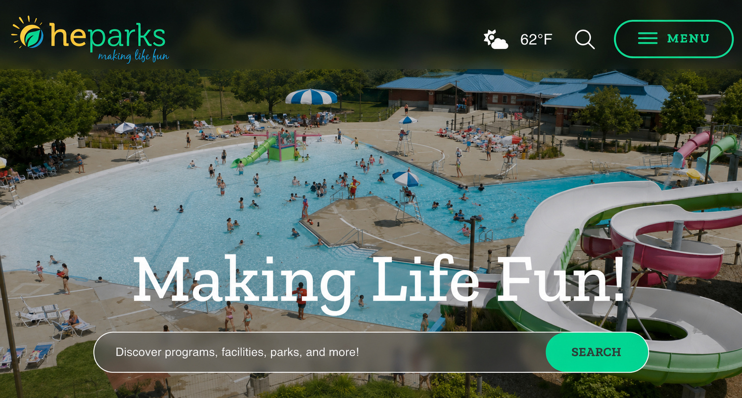 HEParks Website Screenshot