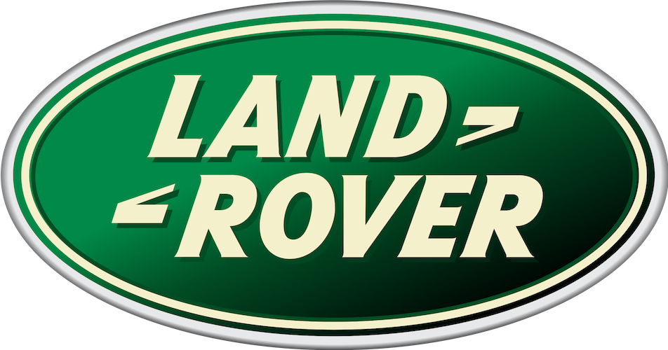 Land Rover logo with green oval background and white text