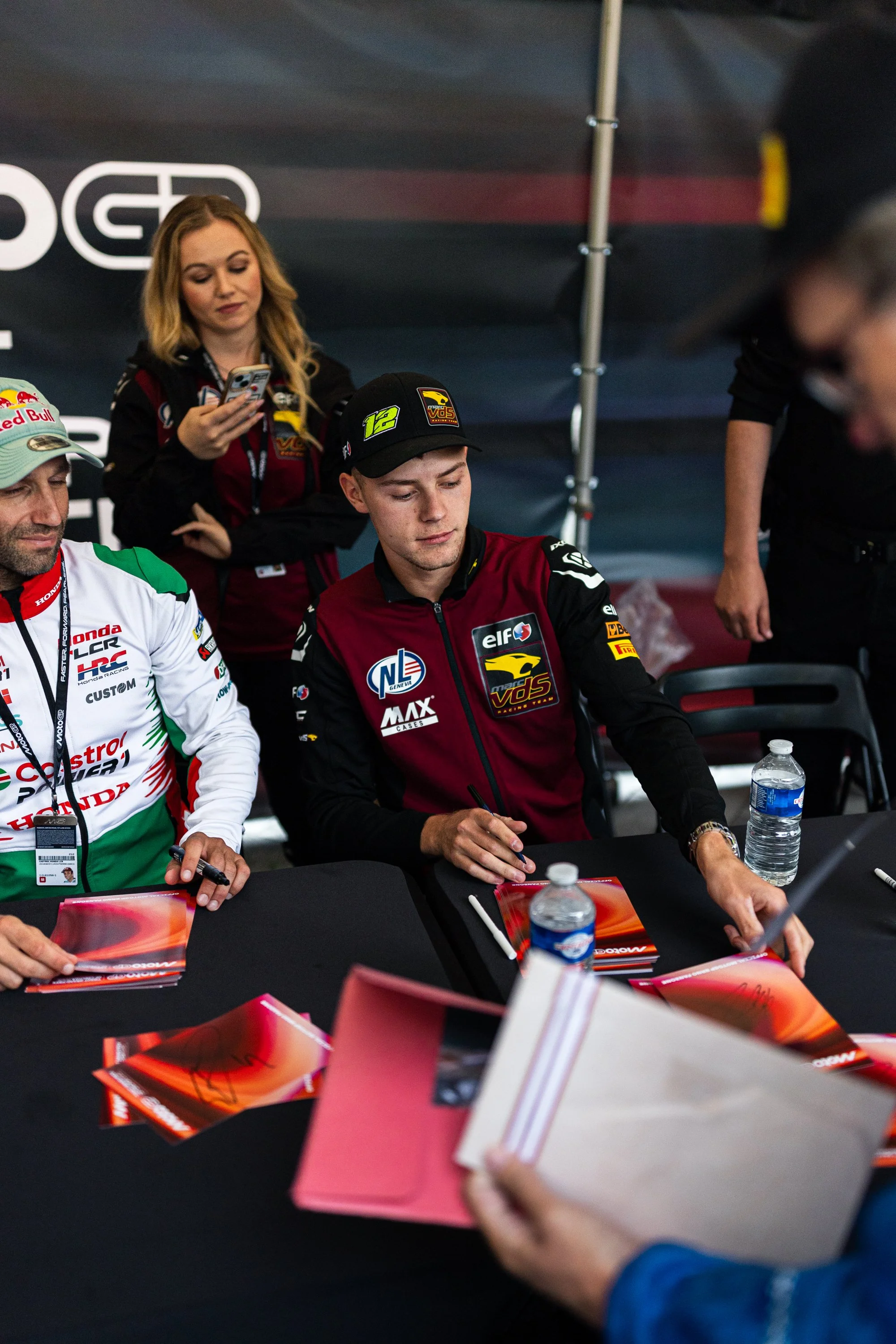 Taking picture of Filip Salac during a fan stage appearance in Brno.