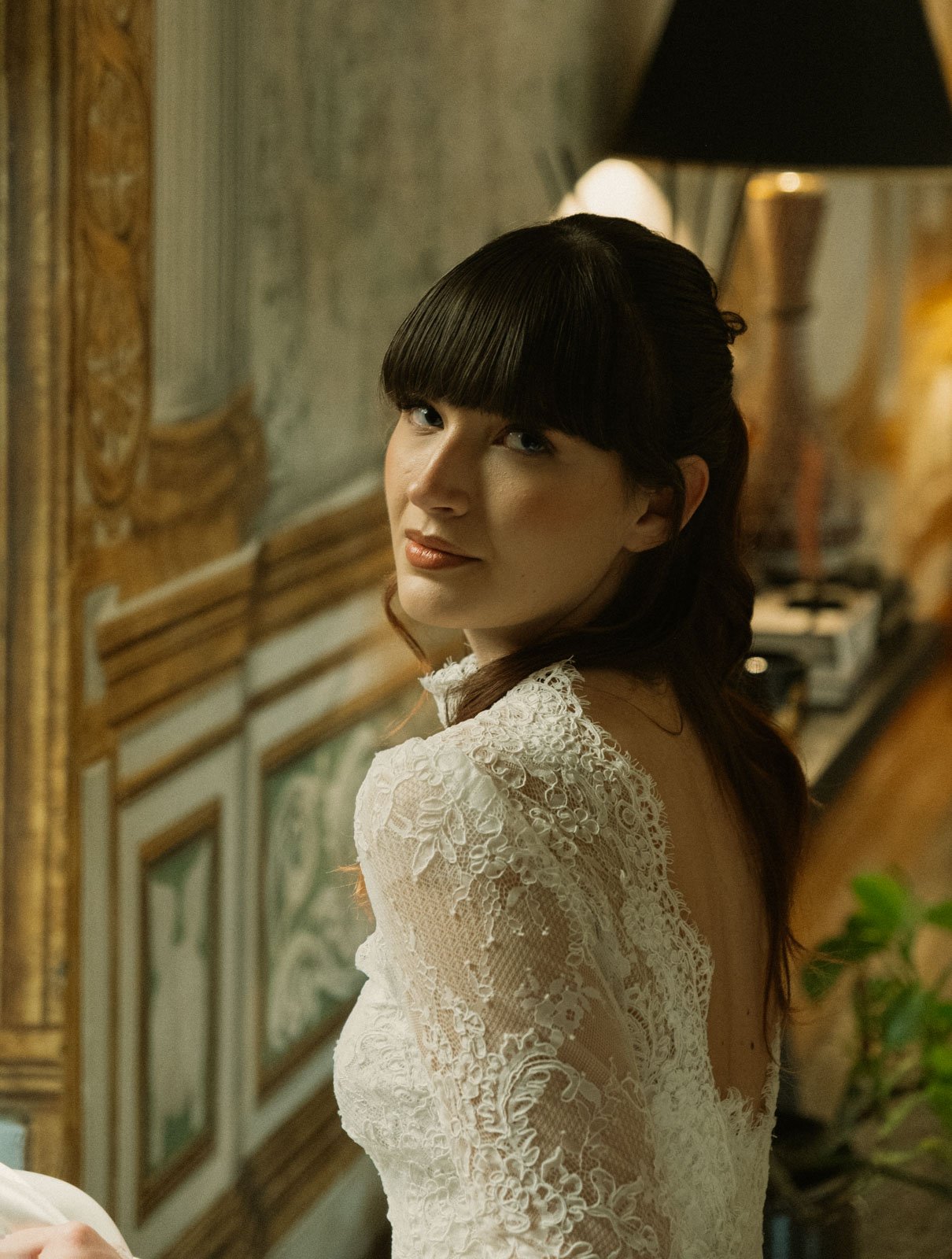 Soft editorial bridal portrait inspired by luxury wedding fashion