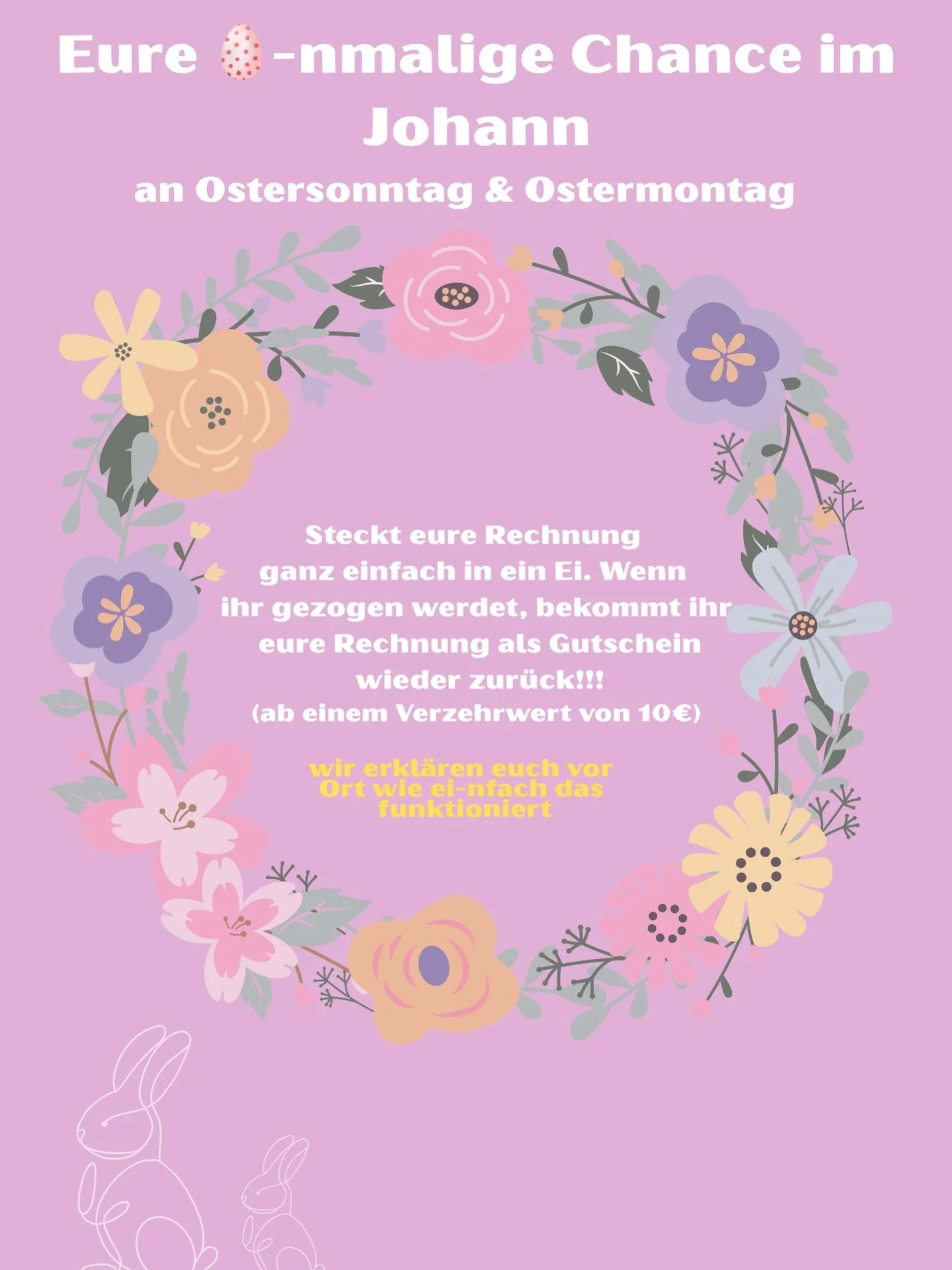 Sonntag 5.4.26 &amp; Montag 6.4.26 !!! 🐣💛