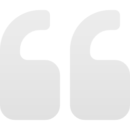 Large gray quotation marks on a black background.