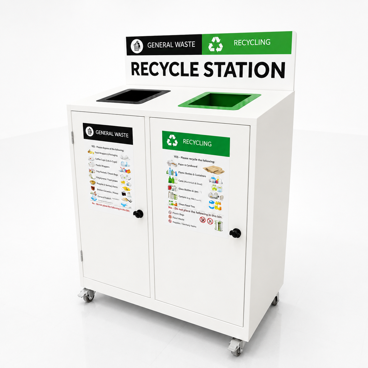 Two-Tier Recycling Station