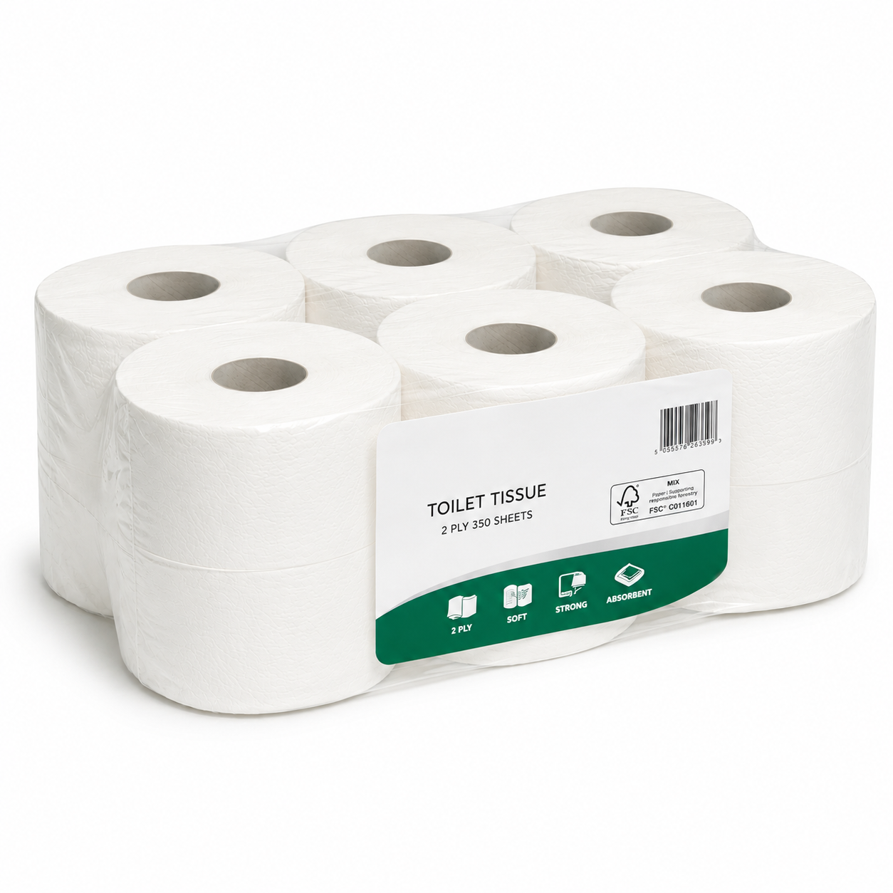 Centrefeed Toilet Roll 2Ply 1,111 Sheets