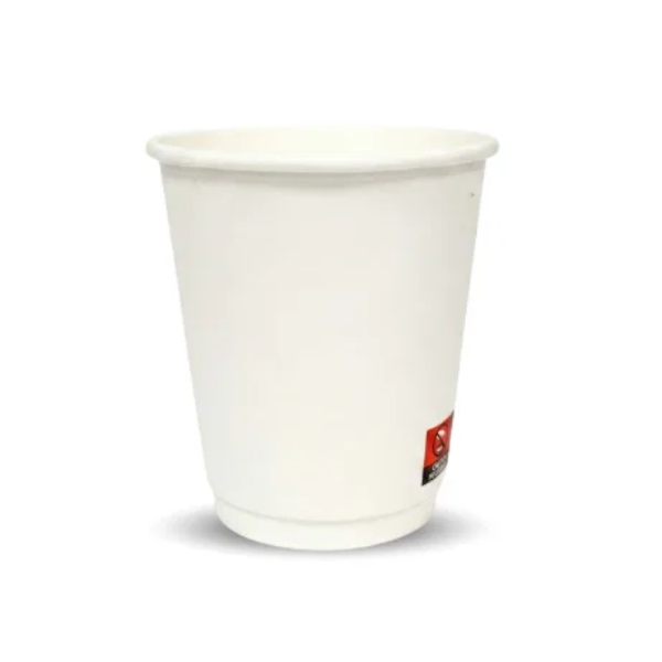 8oz White Matt PE DW Hot Cups (20x25)