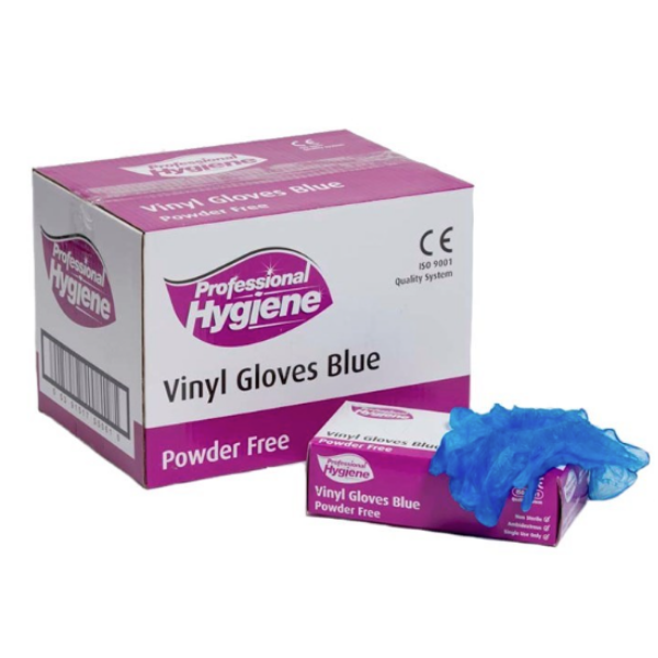 Professional Hygiene Vinyl Blue Powder Free Extra Large Gloves