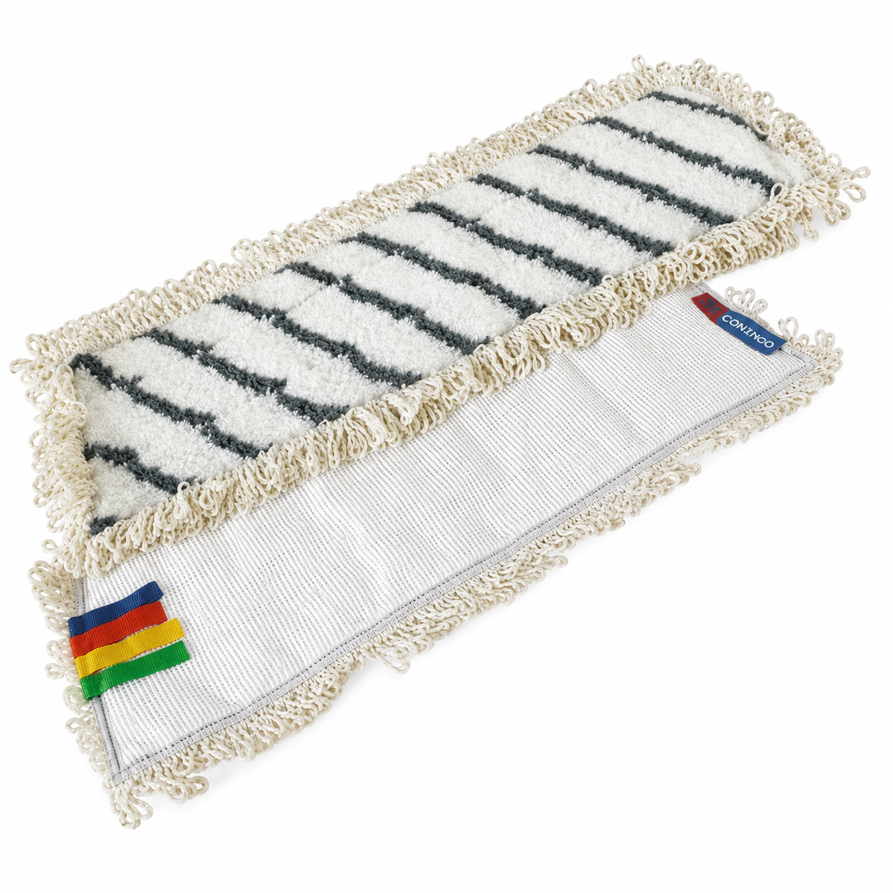 Microfibre Velcro Backed Flat Mops with Fringe
