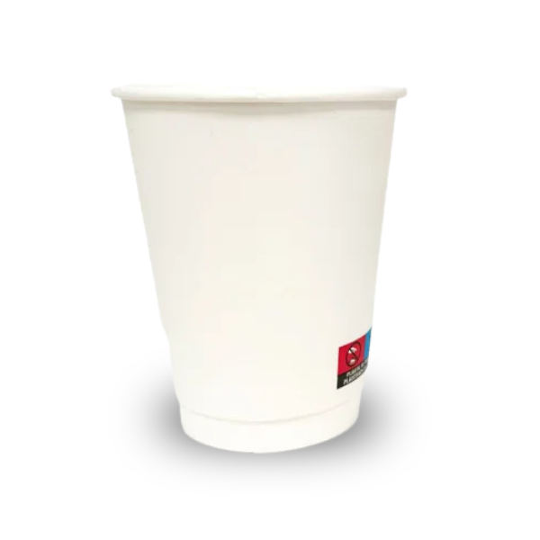 12oz White Matt PE DW Hot Cups (20x25)