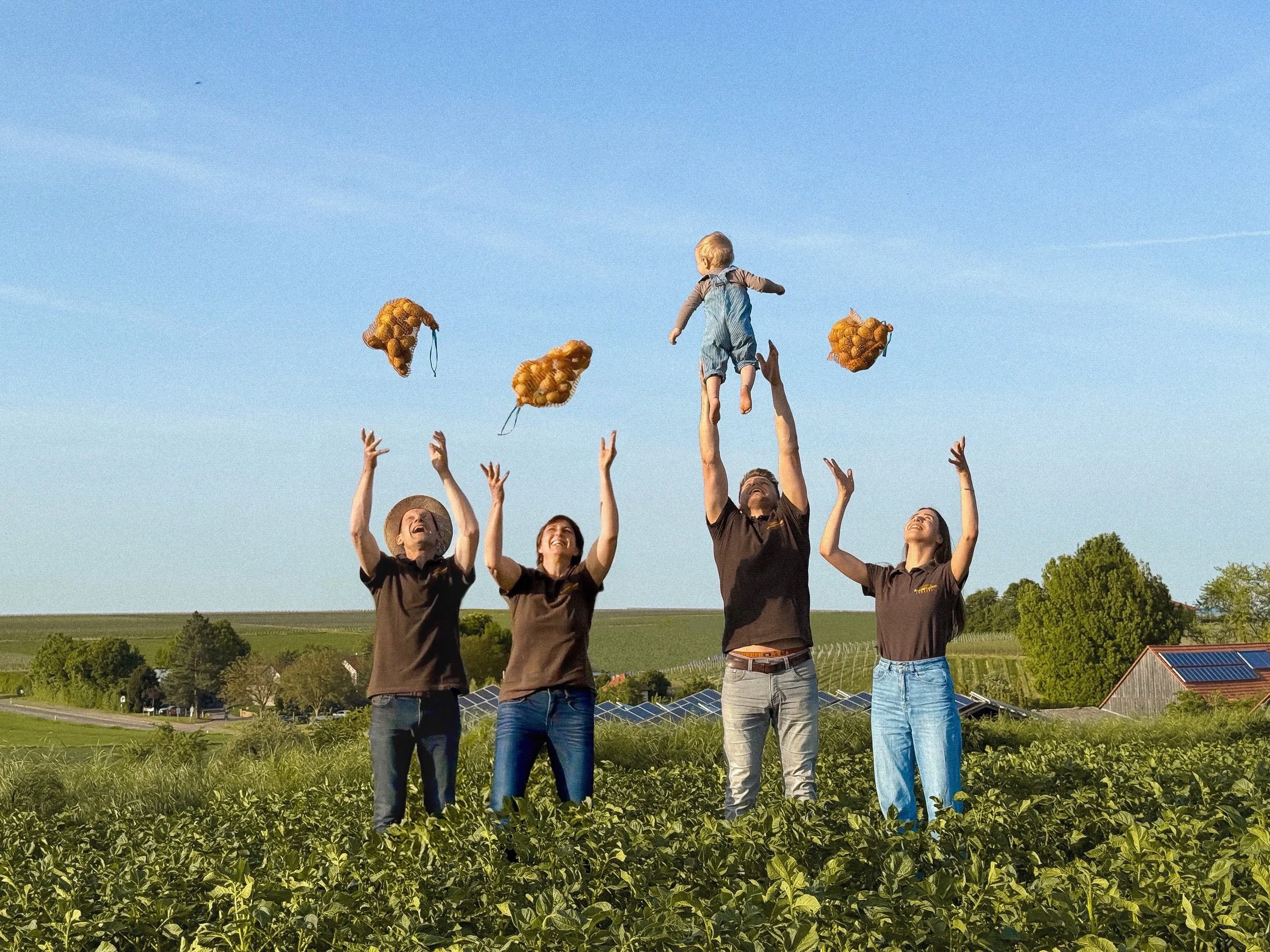 Familie Schäffer auf dem Kartoffelhof Schäffer in Lauffen am Neckar, Familienbetrieb in vierter Generation.