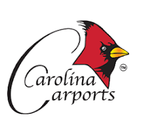 Carolina Cardinals logo featuring a cardinal bird with a red head, black markings, and the text 'Carolina airports' in script.