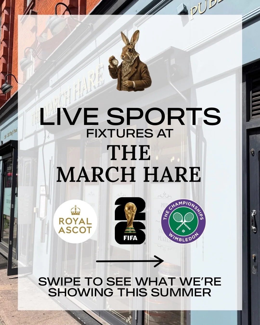 THE BIGGEST SPORTING MOMENTS OF THE SUMMER, LIVE AT THE MARCH HARE 🐇⚽️🎾🐎

We&rsquo;re gearing up for a summer of sports &mdash; grab your mates, secure your table, and catch every minute from the best seat in the house. 

📲 Book now and include y