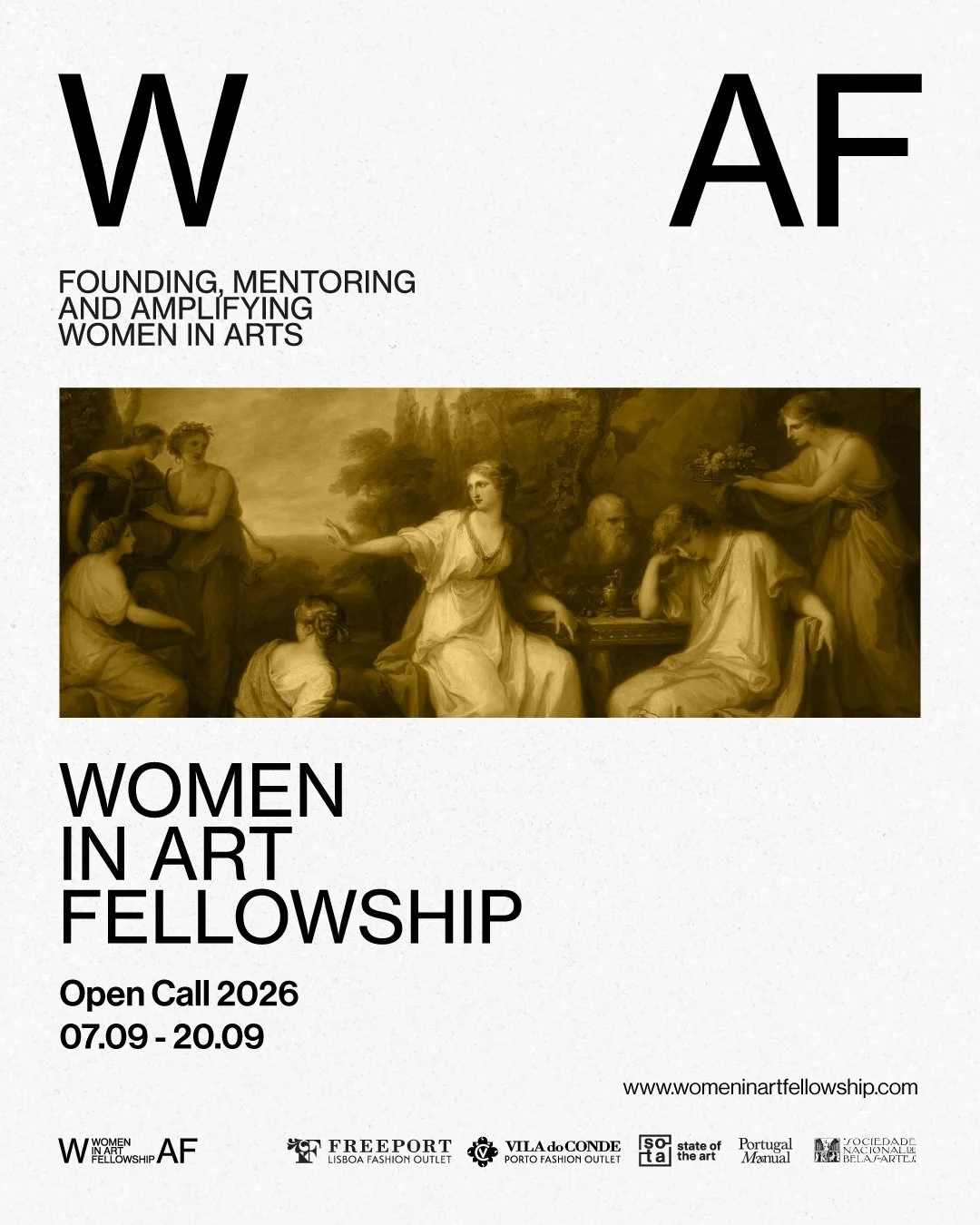 Obras que inspiram a WAF 2026

Ao longo das pr&oacute;ximas semanas, vamos partilhar algumas das artistas e obras que inspiraram a identidade visual da 2.&ordf; edi&ccedil;&atilde;o da WAF.

Come&ccedil;amos com Angelica Kauffmann (1741&ndash;1807), 