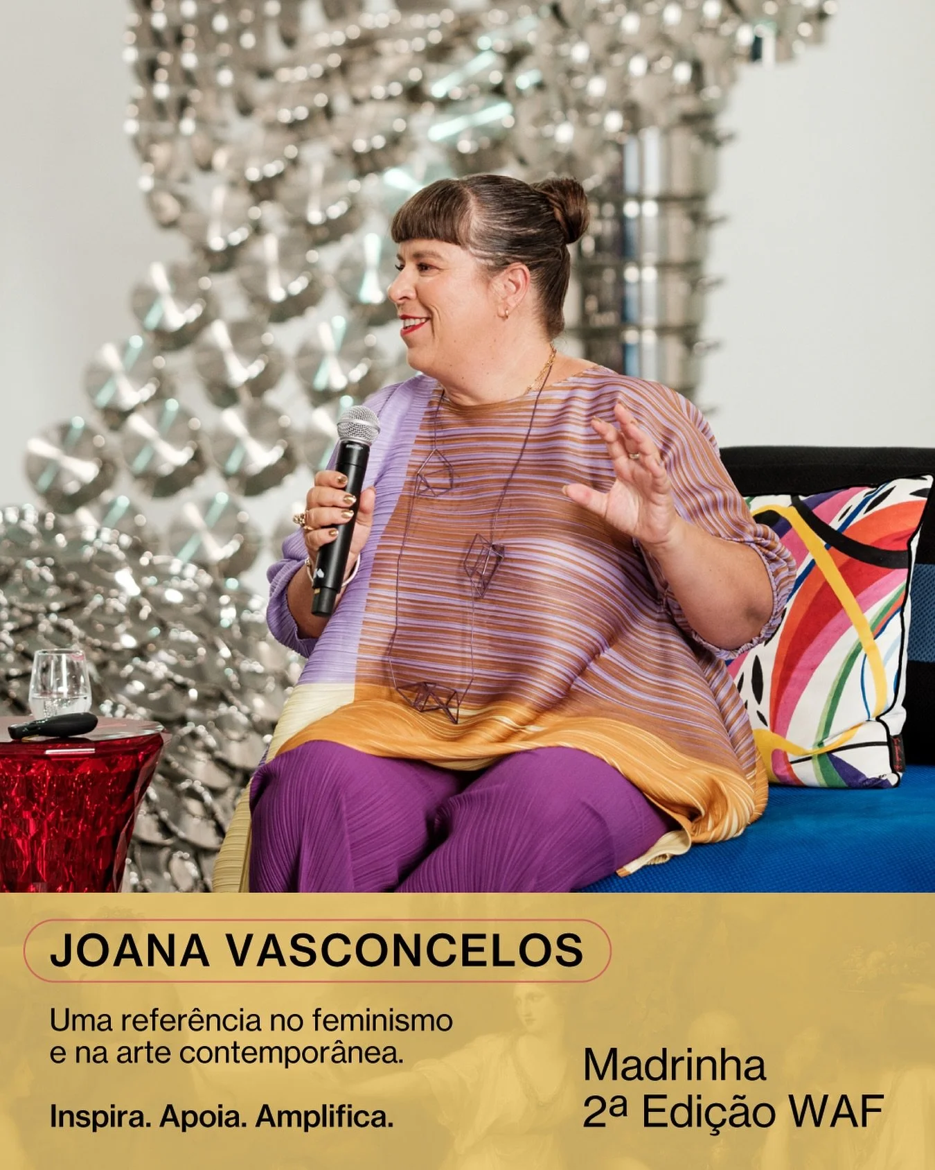 Joana Vasconcelos continua como Embaixadora da WAF

Desde a primeira edi&ccedil;&atilde;o, a artista Joana Vasconcelos acompanha a Women in Art Fellowship enquanto embaixadora da iniciativa.

Uma presen&ccedil;a que refor&ccedil;a a ambi&ccedil;&atil