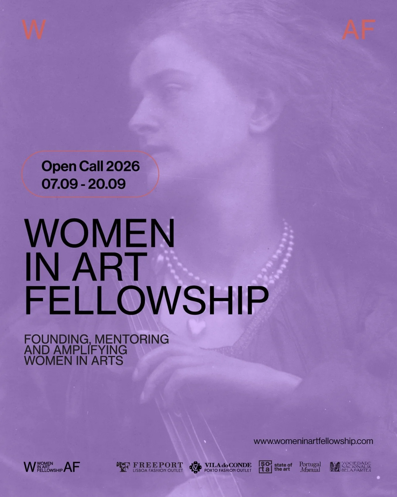 Save the date.

Faltam 10 dias.
As candidaturas &agrave; 2.&ordf; edi&ccedil;&atilde;o da Women in Art Fellowship abrem no pr&oacute;ximo 7 de setembro.

Se conheces uma artista cujo trabalho merece mais tempo, visibilidade e acompanhamento, identifi