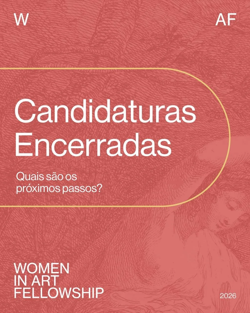 CANDIDATURAS ENCERRADAS

&Agrave; meia-noite de hoje encerraram as candidaturas &agrave; 2.&ordf; edi&ccedil;&atilde;o da Women in Art Fellowship.

Obrigada a todas as artistas que nos confiaram o seu trabalho, as suas ideias e os projetos que gostar