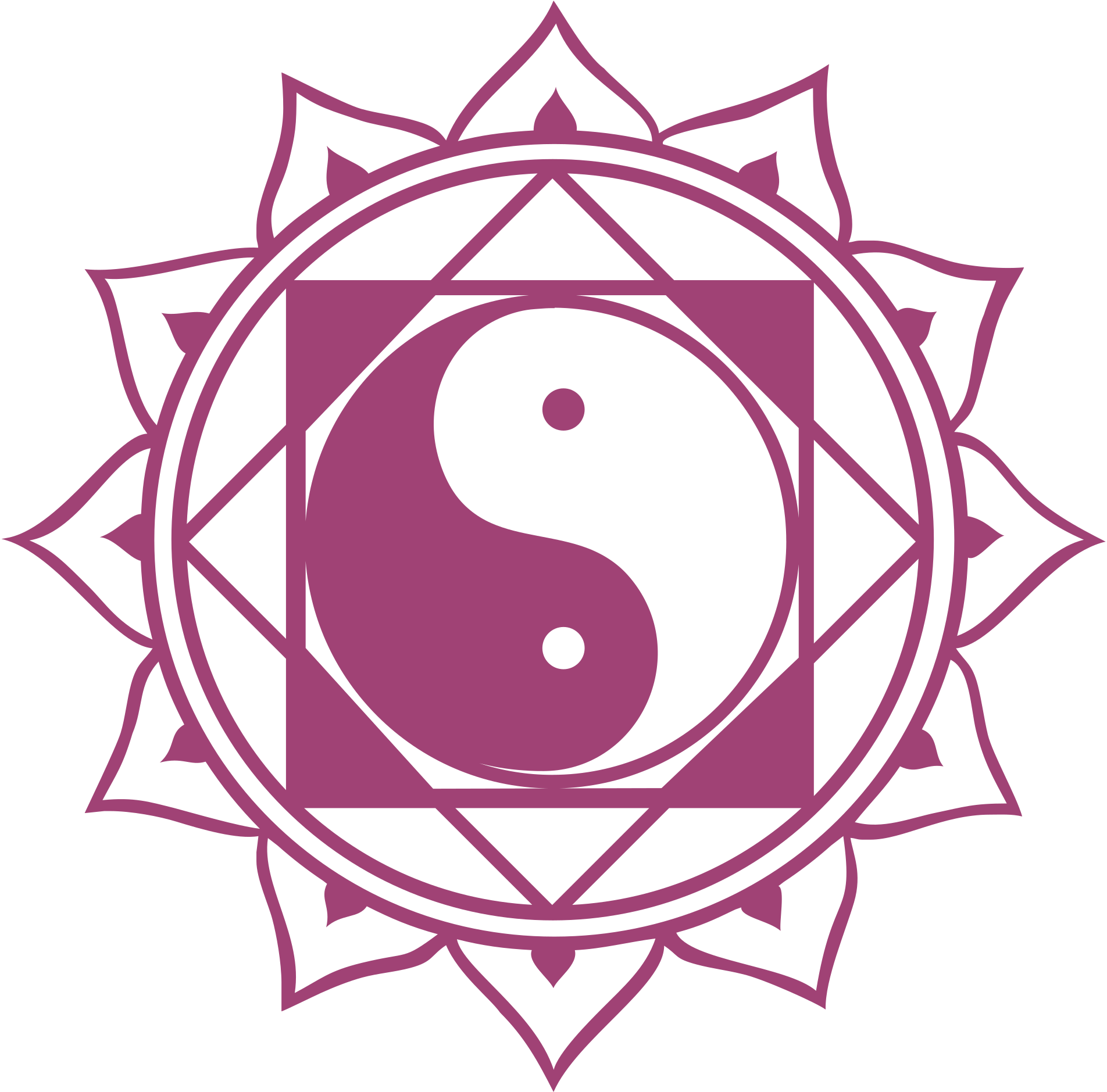 WU-MA Linie Mandala, Daoismus, Yin Yang, verbogene Prinzipien