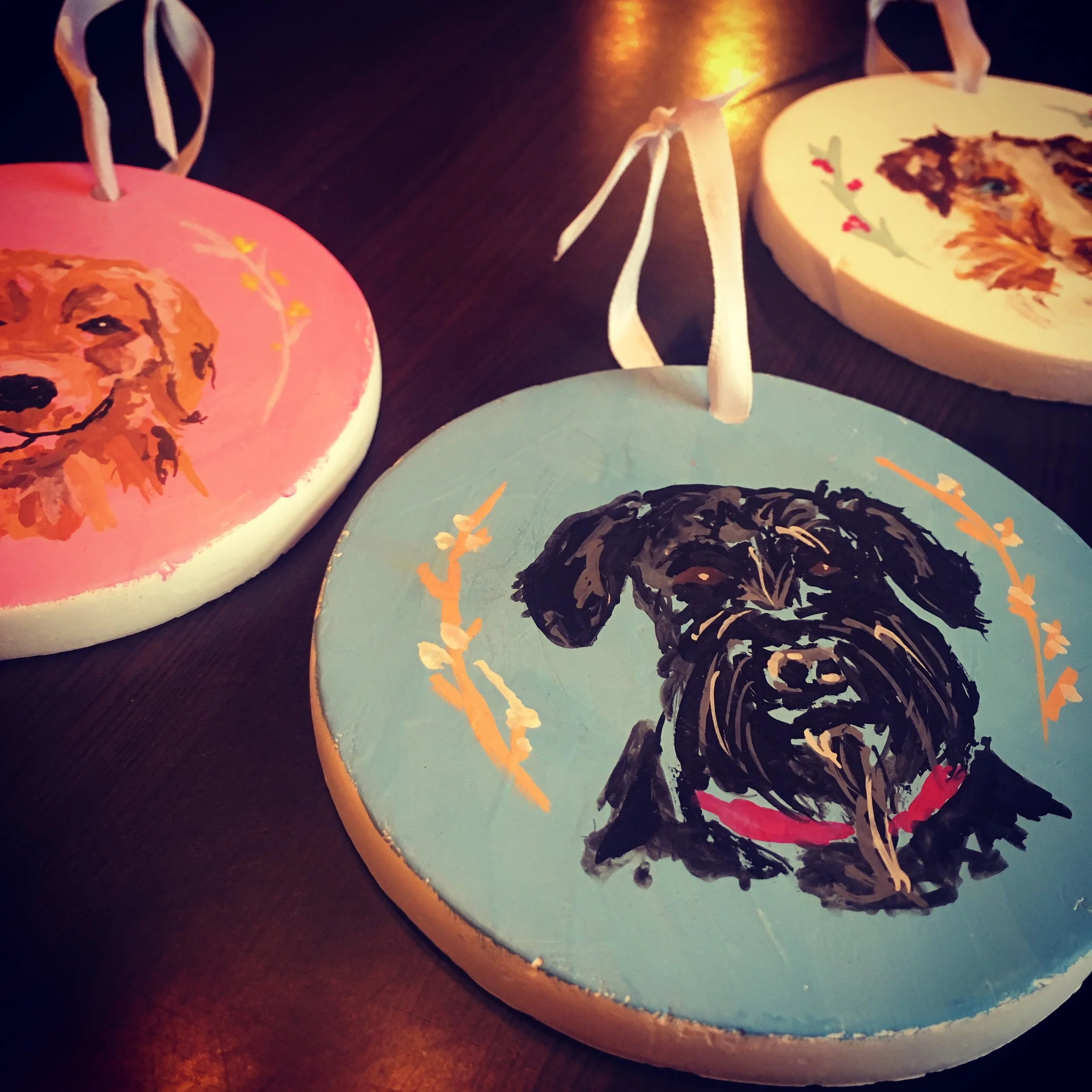 Custom Hand-Painted Furry Friend Ornament