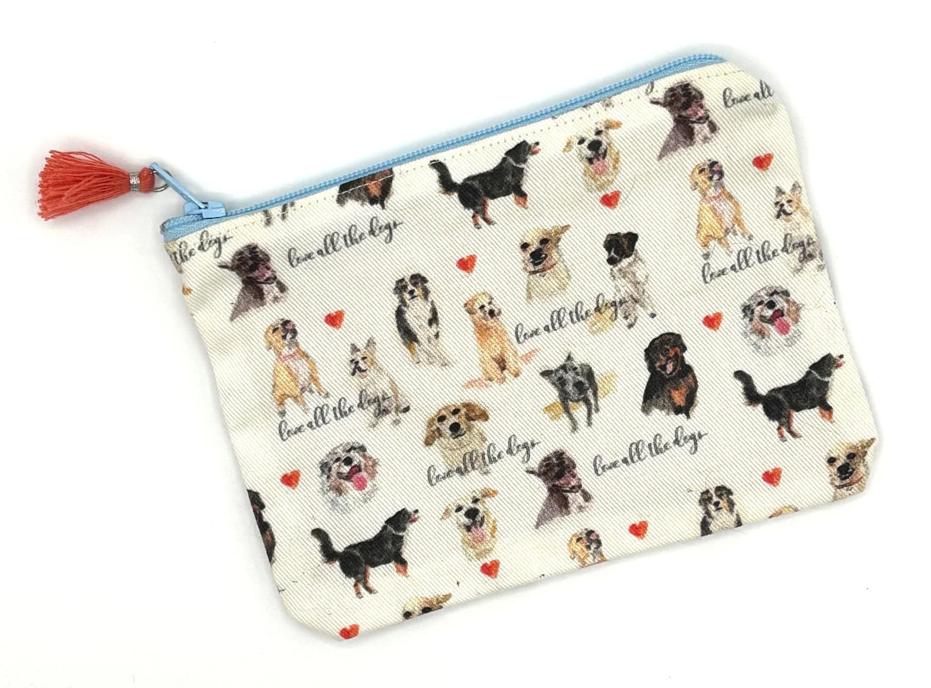 Handmade Dog Lovers Zippered Pouch