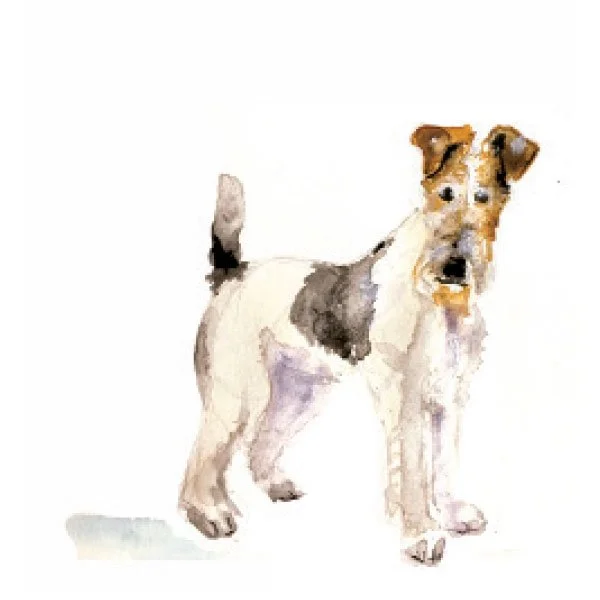 Fox Terrier Watercolor Art Print