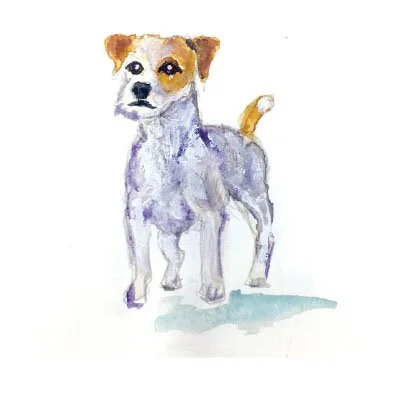 Jack Russell Watercolor Art Print